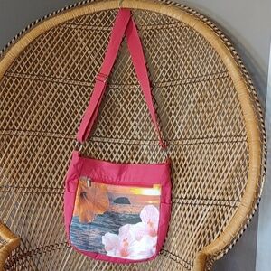 FIORELLI HOT PINK FLORAL CROSSBODY BAG